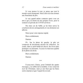 Deux années à méditer