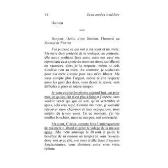 Deux années à méditer