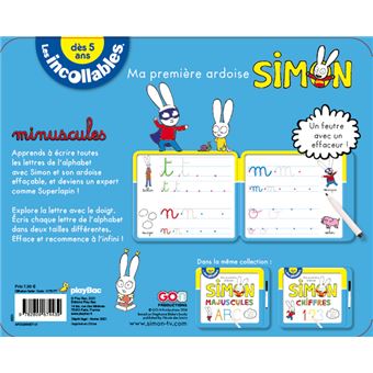 Les Incollables - Ardoises effacables Simon - Minuscules