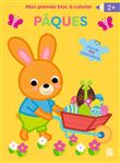 Bloc à colorier avec autocollants Pâques