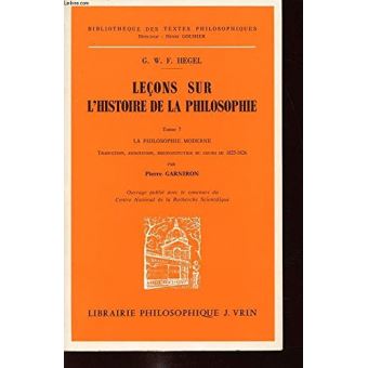 Leçons sur l'histoire de la philosophie VII