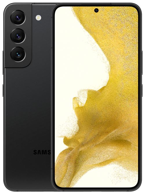 Samsung Galaxy S22+ - 5G smartphone - double SIM - RAM 8 Go / Mémoire interne 128 Go - écran OEL - 6.6 - 2340 x 1080 pixels (120 Hz) - 3 x caméras arrière 50 MP, 12 MP, 10 MP - front camera 10 MP - noir fantôme