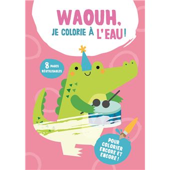 Waouh, je colorie à l'eau ! Le crocodile