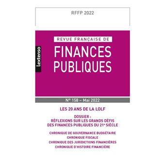 Revue Française de Finances Publiques N°158-2022