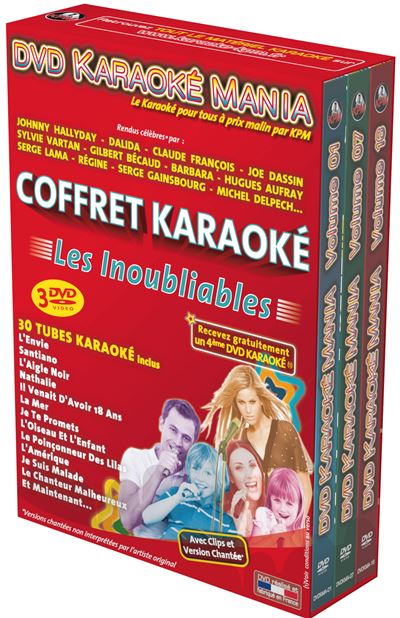 Karaoké Mania Les Inoubliables Coffret Dvd