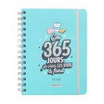 Agenda classique Mr. Wonderful Semainier 2020 2021 Ces 365 jours je vais les vivre à fond Bleu