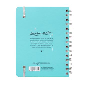 Agenda classique Mr. Wonderful Semainier 2020 2021 Ces 365 jours je vais les vivre à fond Bleu