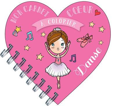 Mon carnet coeur a colorier danse