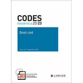 Code essentiel Droit civil 2023 - À jour au 1er septembre 2023