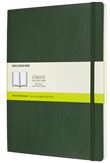 Carnet classique très grand format à pages blanches Moleskine couverture souple Vert