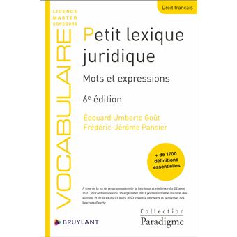 Petit lexique juridique