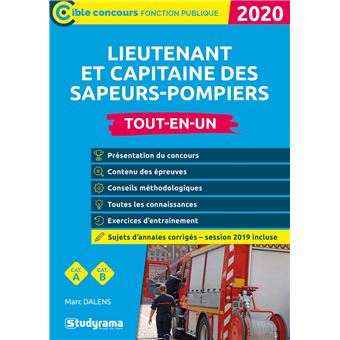 Lieutenant Et Capitaine Des Sapeurs Pompiers Professionnels 2020 Concours 2020 Broche Marc Dalens Achat Livre Fnac