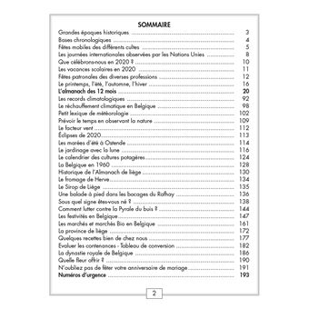 Le Grand double almanach belge, dit de Liège 2020