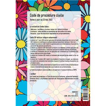 Code procedure civile 2023 jaquette flowerpower