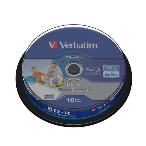 Pack de 10 Blu-Ray Verbatim BD-R SL 6x 25 Go