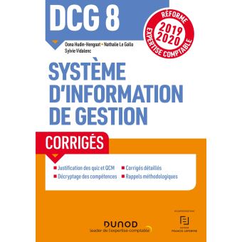 DCG 8 Système d'information de gestion - Corrigés