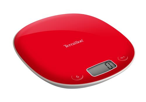 Terraillon 12440 Macaron Balance de Cuisine Electronique Grenadine