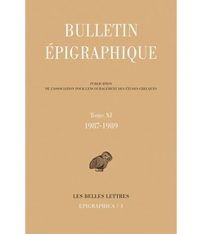 Bulletin épigraphique 1987-1989