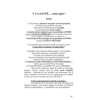 Perte de poids & manque d'appétit.