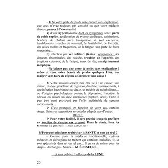 Perte de poids & manque d'appétit.