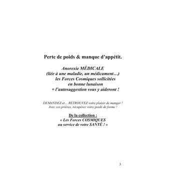 Perte de poids & manque d'appétit.