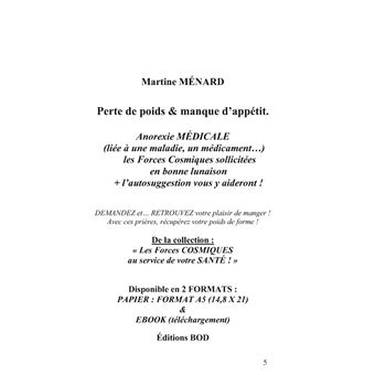 Perte de poids & manque d'appétit.