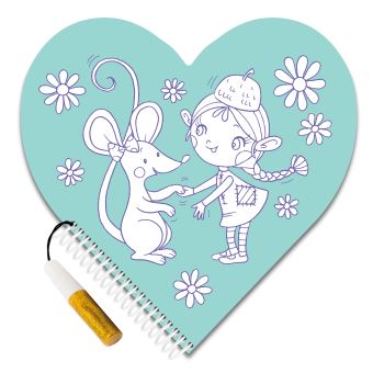 Mon carnet c ur à colorier monde féérique