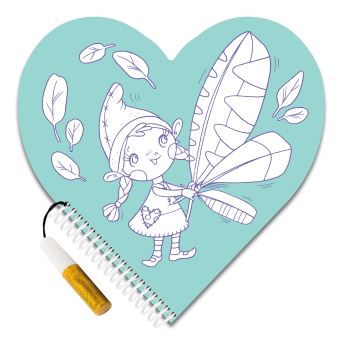 Mon carnet c ur à colorier monde féérique