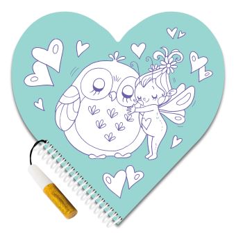 Mon carnet c ur à colorier monde féérique