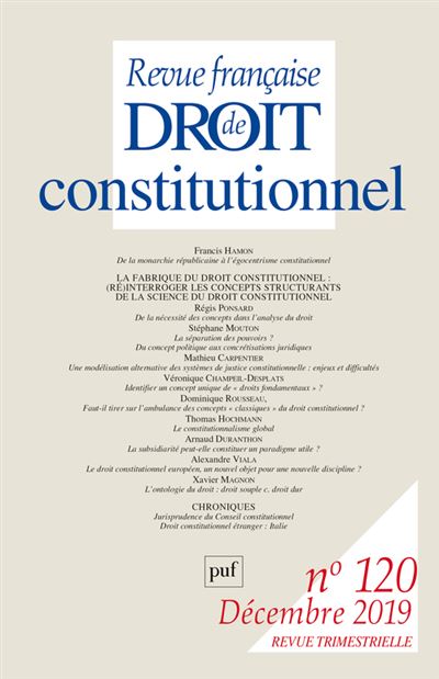 franþaisde droit constitutionnel,120