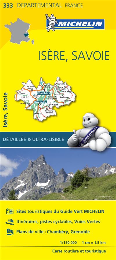 Carte Départemental Michelin Isère, Savoie -  Collectif Michelin - broché