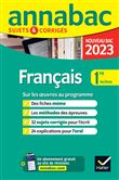 Annales du bac Annabac 2023 Français 1re technologique