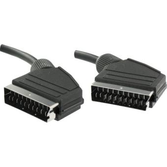 Câble Péritel Mâle/mâle 21 Broches Metronic 0,8 M - Liaison Stéréo + Vidéo, Compatible S-VHS