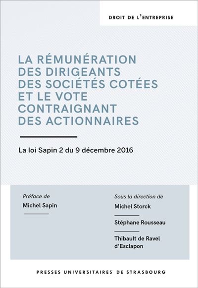 La remuneration des dirigeants des societes cotees et le vot