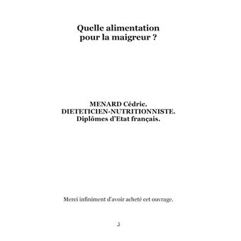 Quelle alimentation pour la maigreur ?