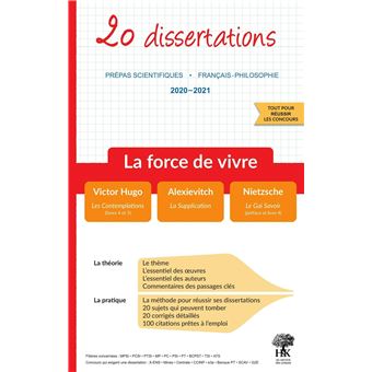 La force de vivre 20 dissertations