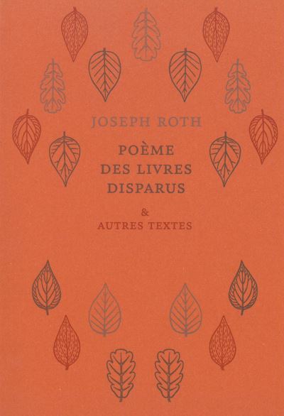 Poème des livres disparus