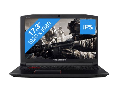 PC Portable Acer Predator Helios 300 PH317-52 - I5-8300H, GTX 1050 Ti, SSD 480Go, Win11