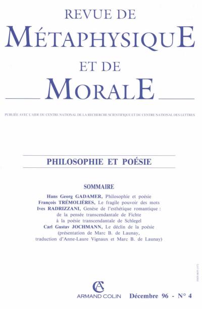 Philosophie et poesie