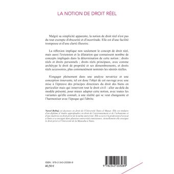 La notion de droit réel