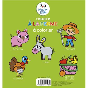 L'imagier de la ferme à colorier