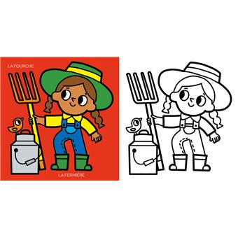 L'imagier de la ferme à colorier