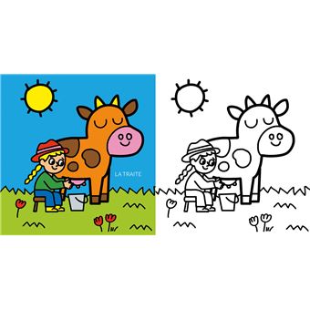 L'imagier de la ferme à colorier