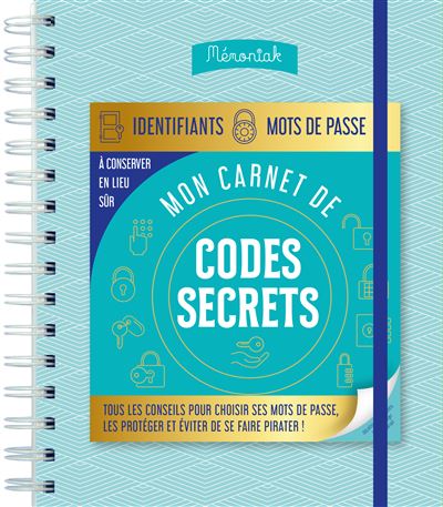 Mon carnet Mémoniak 2020 De codes secrets