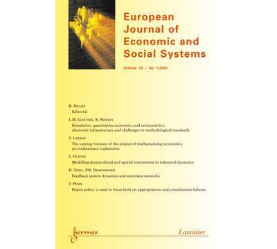 European journal of economic and social systems vol 16 n 1