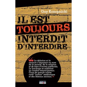 Il est toujours interdit d'interdire