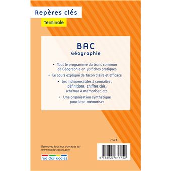 Repères clés bac Géographie Terminale