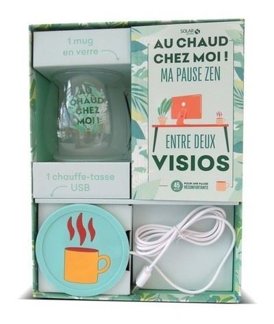 Coffret Au chaud chez moi ! - Ma pause zen entre deux visios -  Collectif - Boîte ou accessoire
