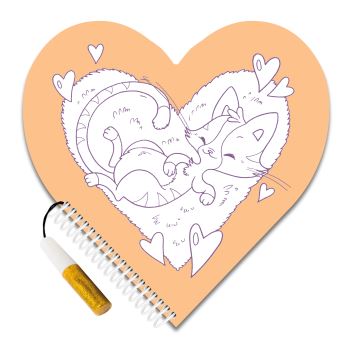 Mon carnet c ur à colorier chats
