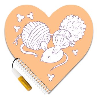 Mon carnet c ur à colorier chats